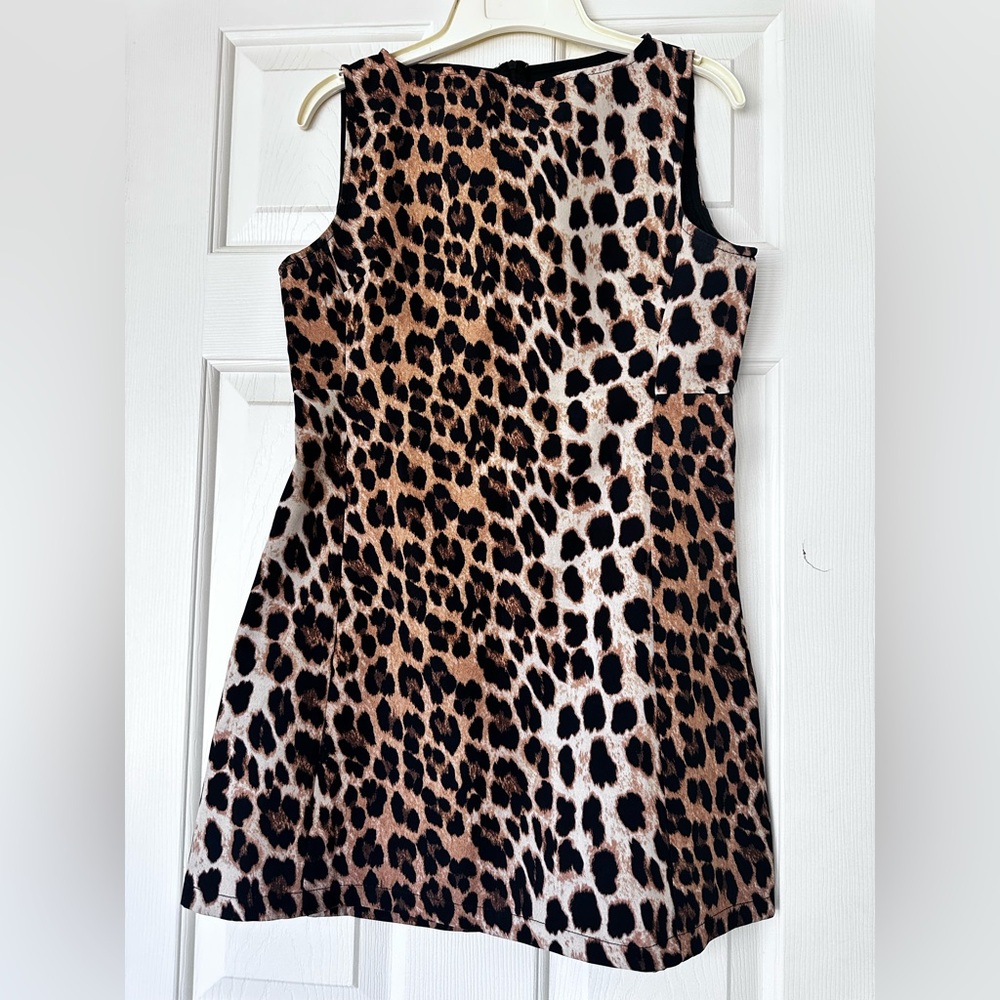 Leopard print mini dress